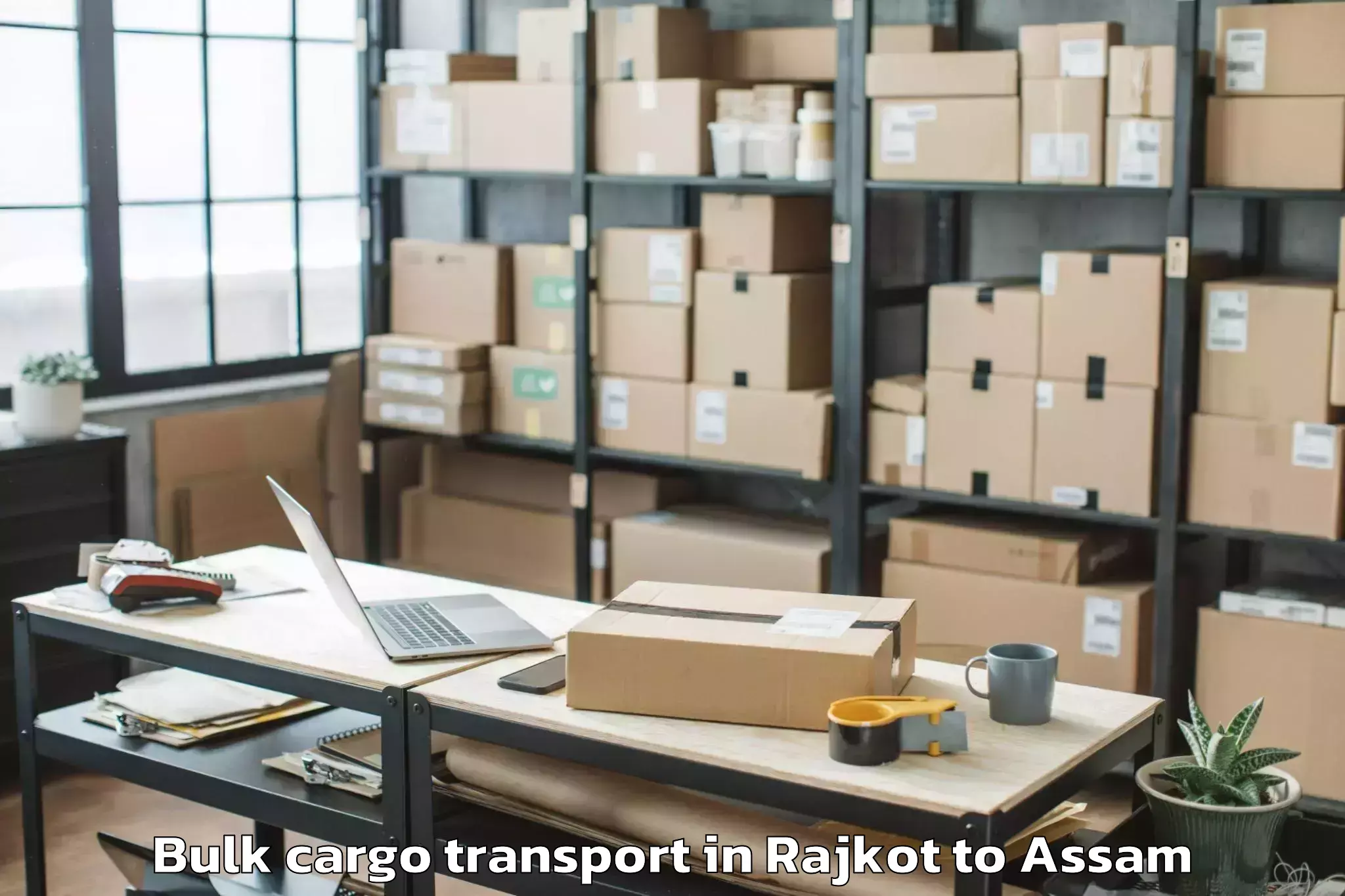 Book Rajkot to Biswanath Chariali Bulk Cargo Transport Online